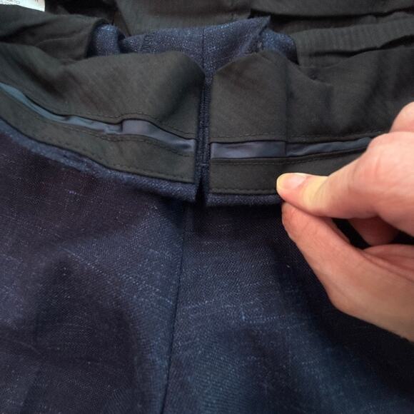 Proper Cloth Dino Filarte Navy Wool Linen Stretch Dress Pants Size 34x33 - Picture 10 of 10